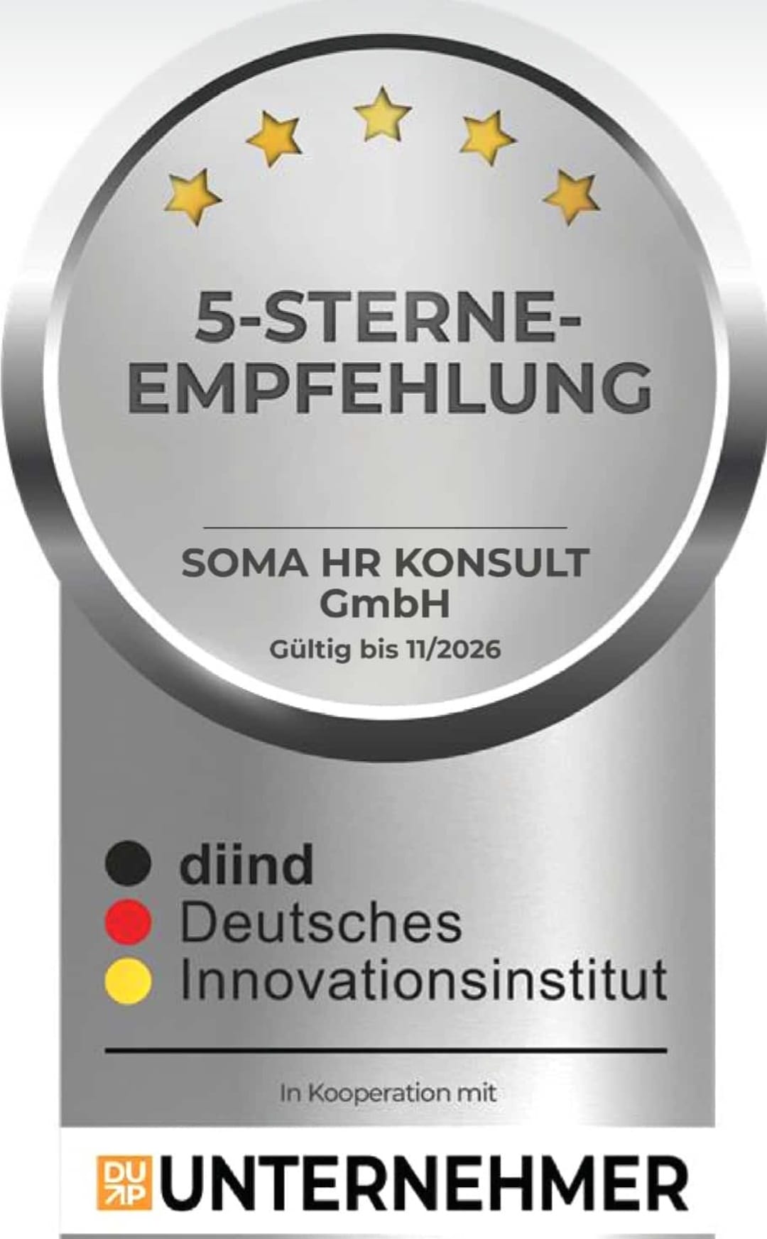 5-Sterne-Empfehlung Deutsches Innovationsinstitut